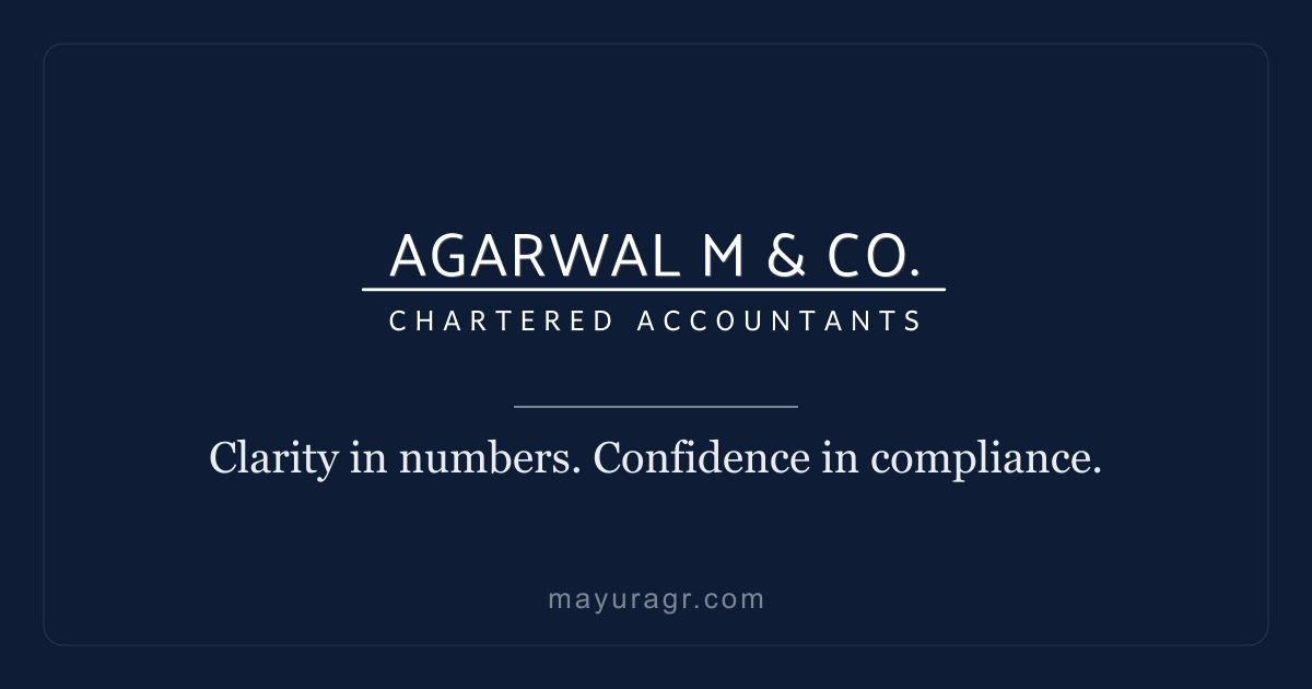 Agarwal M & Co. — Chartered Accountants